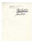 Legendary Jazz Singer Sarah Vaughan Lot of 5 Contracts Signed